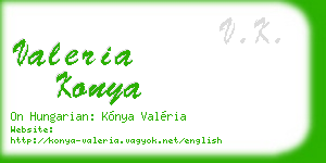 valeria konya business card